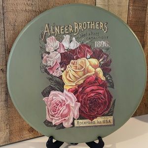 Upcycled Sage Green Wooden Lazy Susan